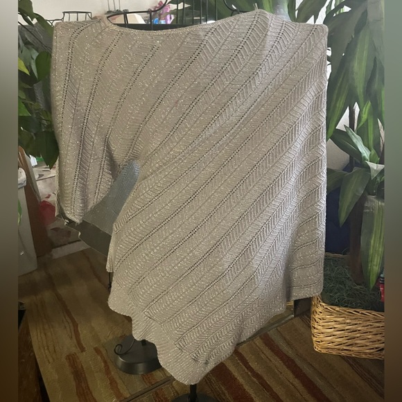 Ashley Stewart asymmetrical silver sweater - Picture 3 of 4